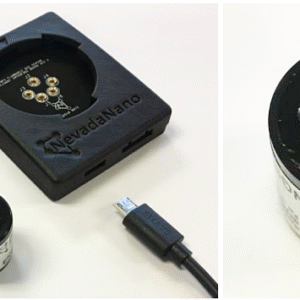 NevadaNano MPS™ Flammable Gas Sensor Evaluation Kit, including sensor, adapter cap, USB cable, and interface board