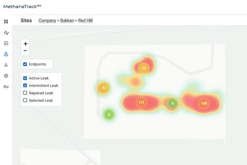 Red Hill Site Emissions Map